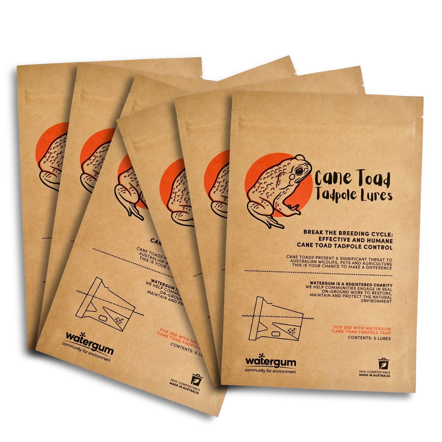 Multi-buy x6 Cane Toad Tadpole Lure Packs